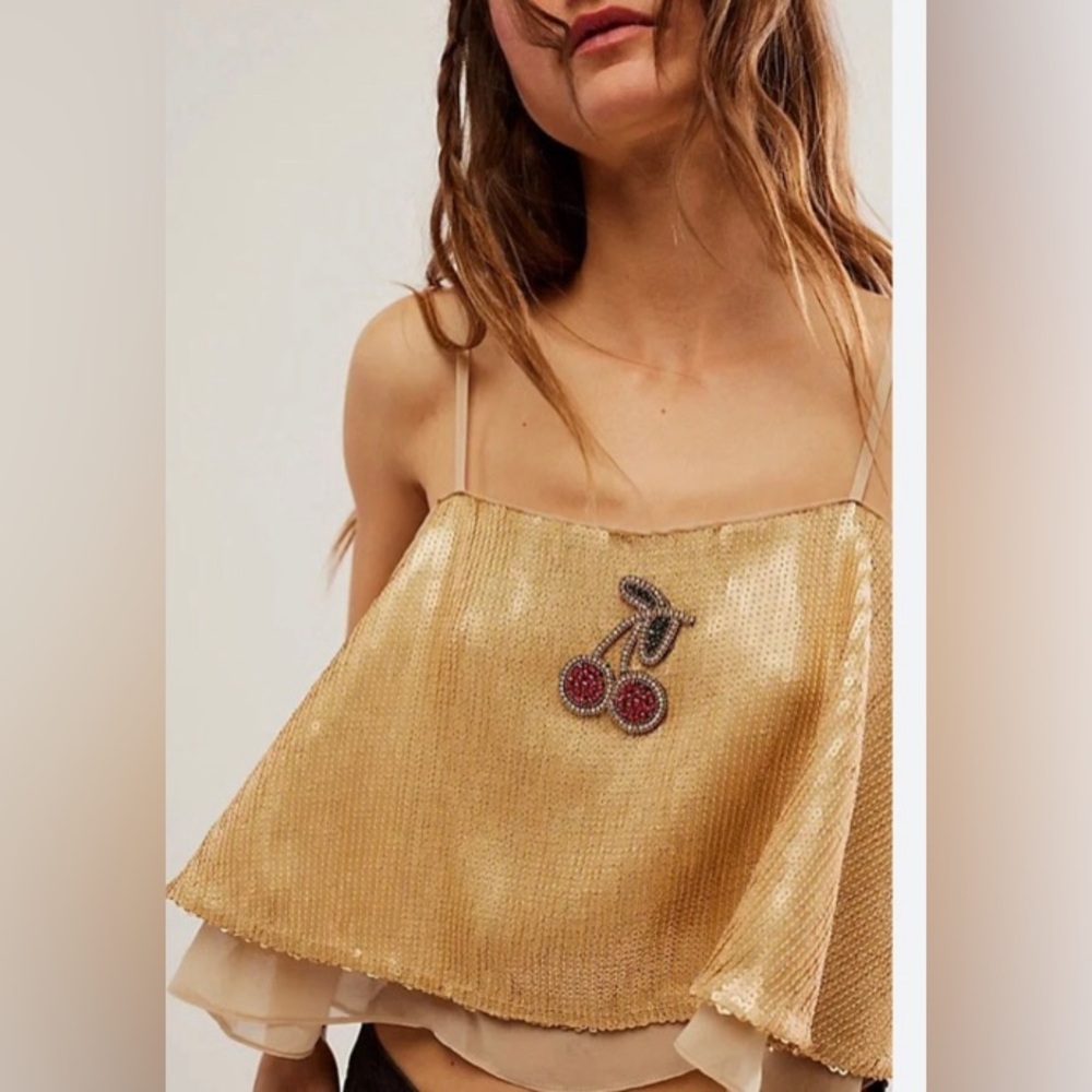 Free people fruit punch sequin top